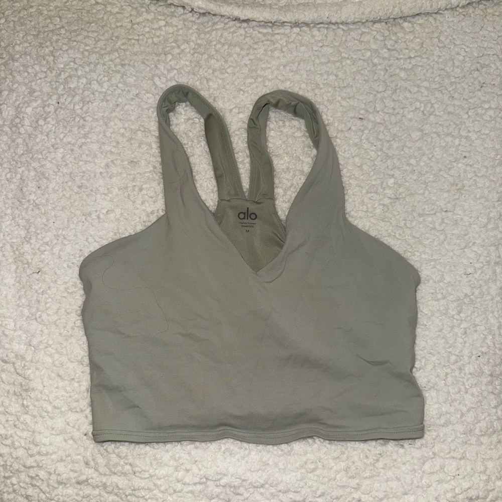 Alo Yoga Olive Green Sports Bra
